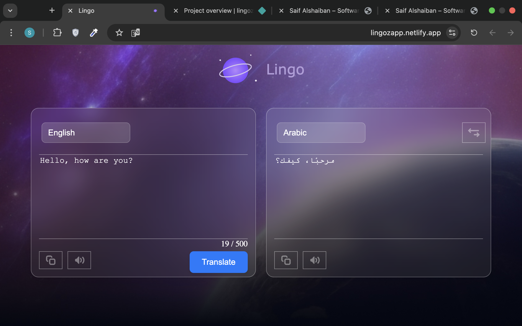 Project screenshot